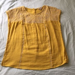 Lucky Brand Embroidered Woven Top